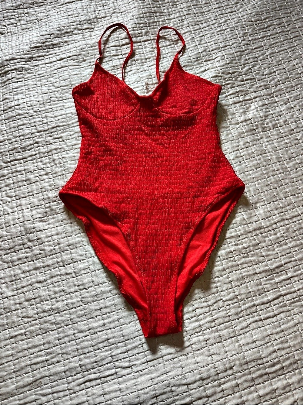 Red One-Piece Swimsuit Like New